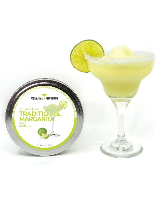 The Spice Lab White Traditional Margarita Salt Cocktail Glass Rimmer - Gluten Free Non-GMO No MSG All Natural Brand - Finishing Margarita Salt for Specialty Cocktails - Image 1